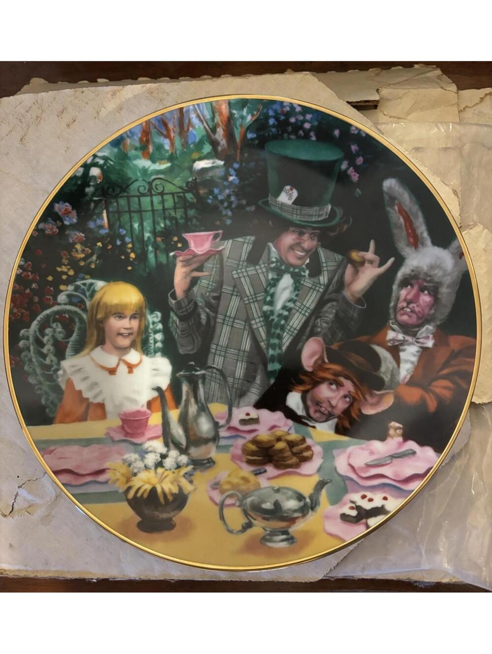 Alice in Wonderland The Tea Party Mad Hatter George Terp Limited Edition Plate